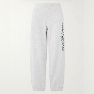 Sporty & rich printed cotton blend tapered track pants XL